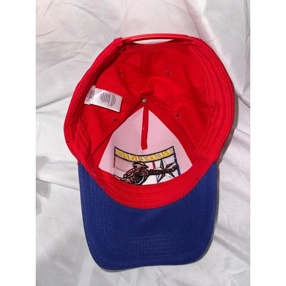 Bud Light Rodeo Hat Red Blue Snapback Baseball Cap Texas Flag Cowboy Graphic - Picture 4 of 4